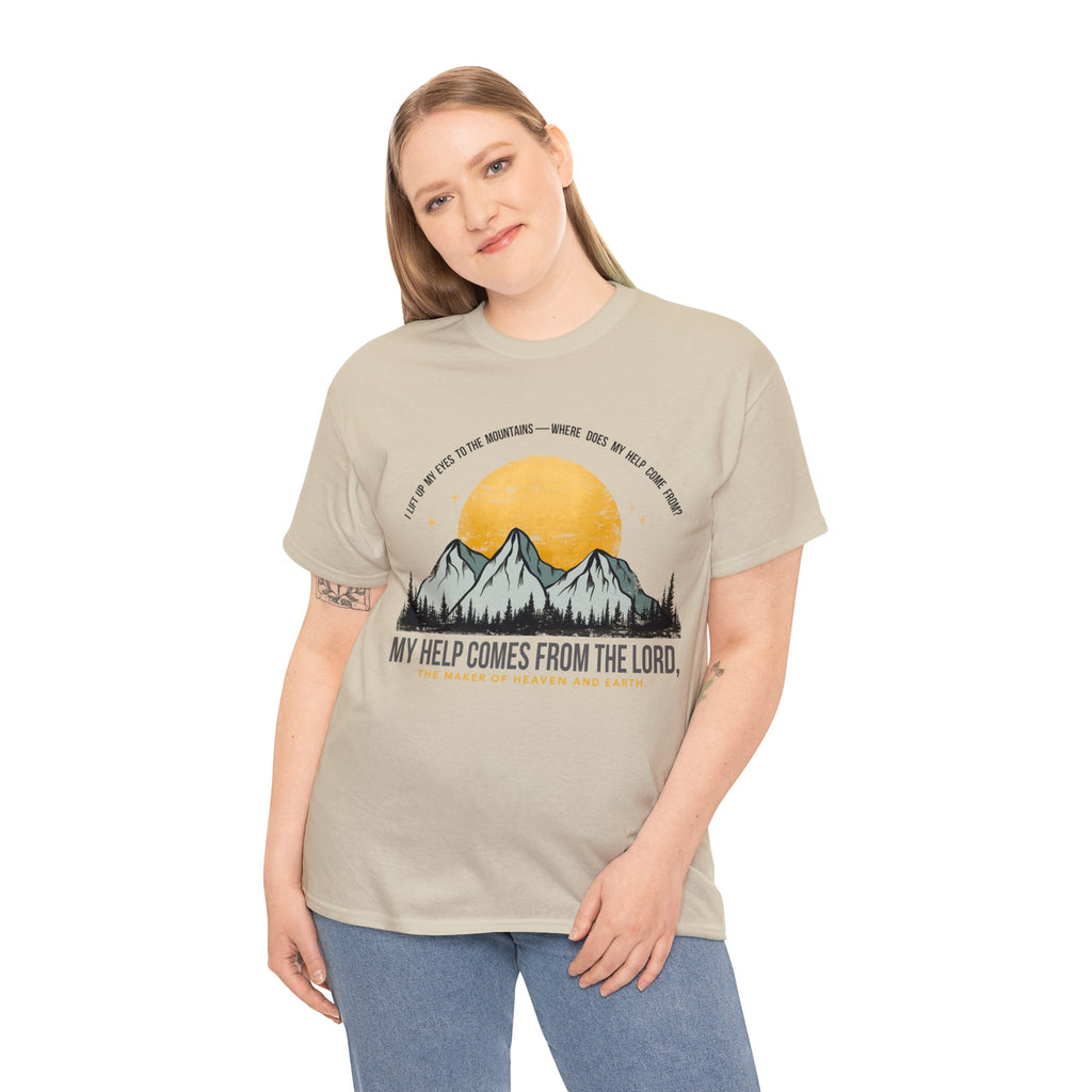 My Help Comes From The Lord Unisex Heavy Cotton Tee