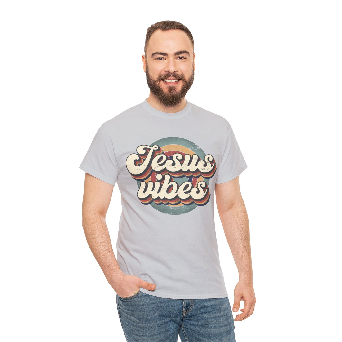 Jesus Vibes Front Only Unisex Heavy Cotton Tee