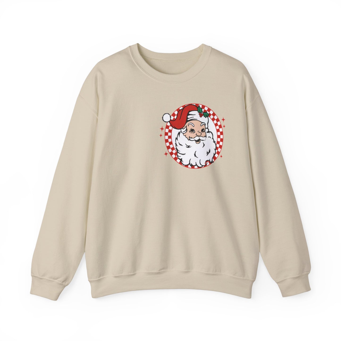 Checkered Santa Merry Christmas Sweatshirt