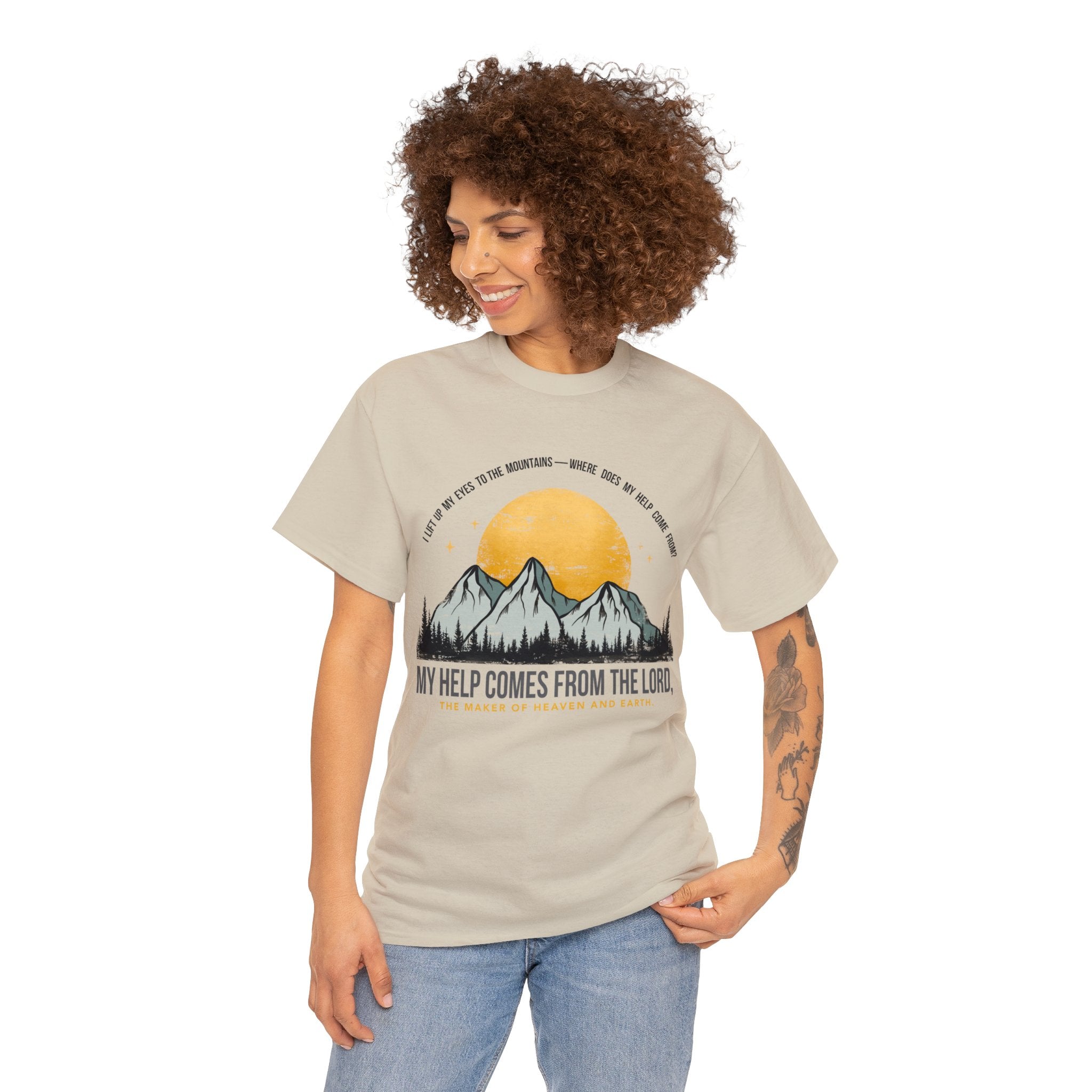 My Help Comes From The Lord Unisex Heavy Cotton Tee