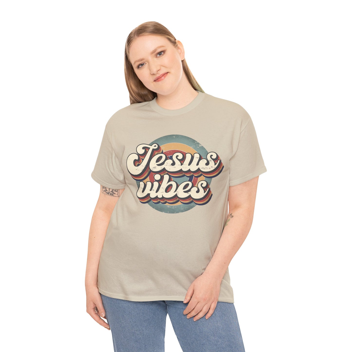 Jesus Vibes Front Only Unisex Heavy Cotton Tee