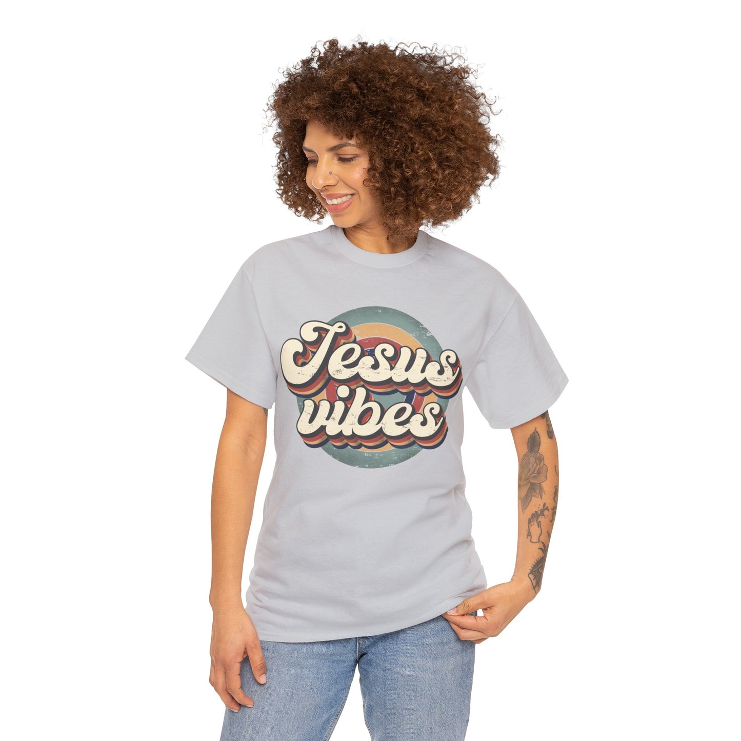 Jesus Vibes Front Only Unisex Heavy Cotton Tee