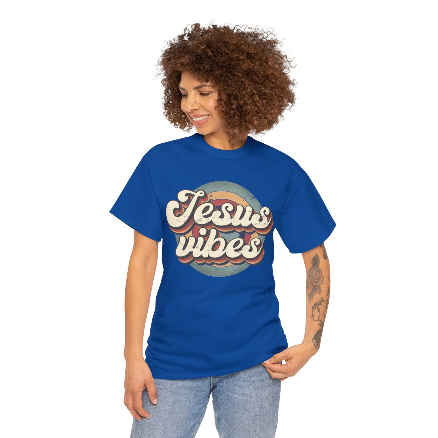 Jesus Vibes Front Only Unisex Heavy Cotton Tee