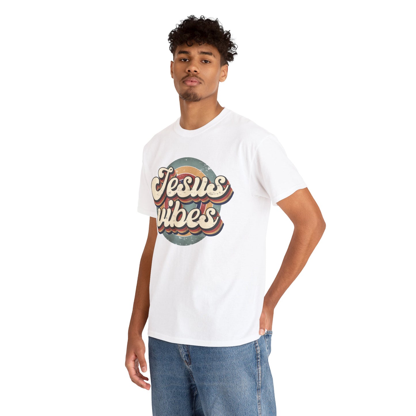 Jesus Vibes Front Only Unisex Heavy Cotton Tee