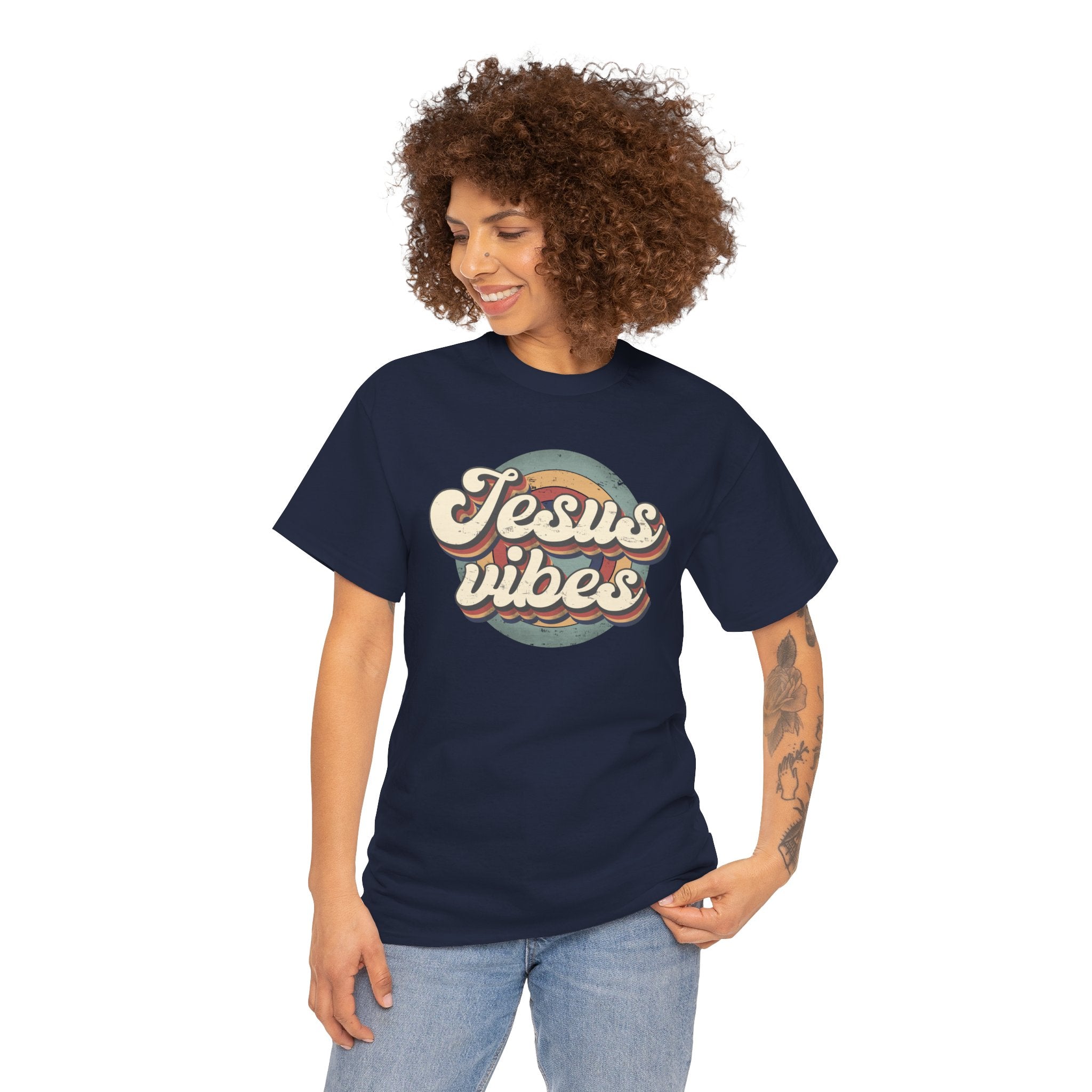 Jesus Vibes Front Only Unisex Heavy Cotton Tee