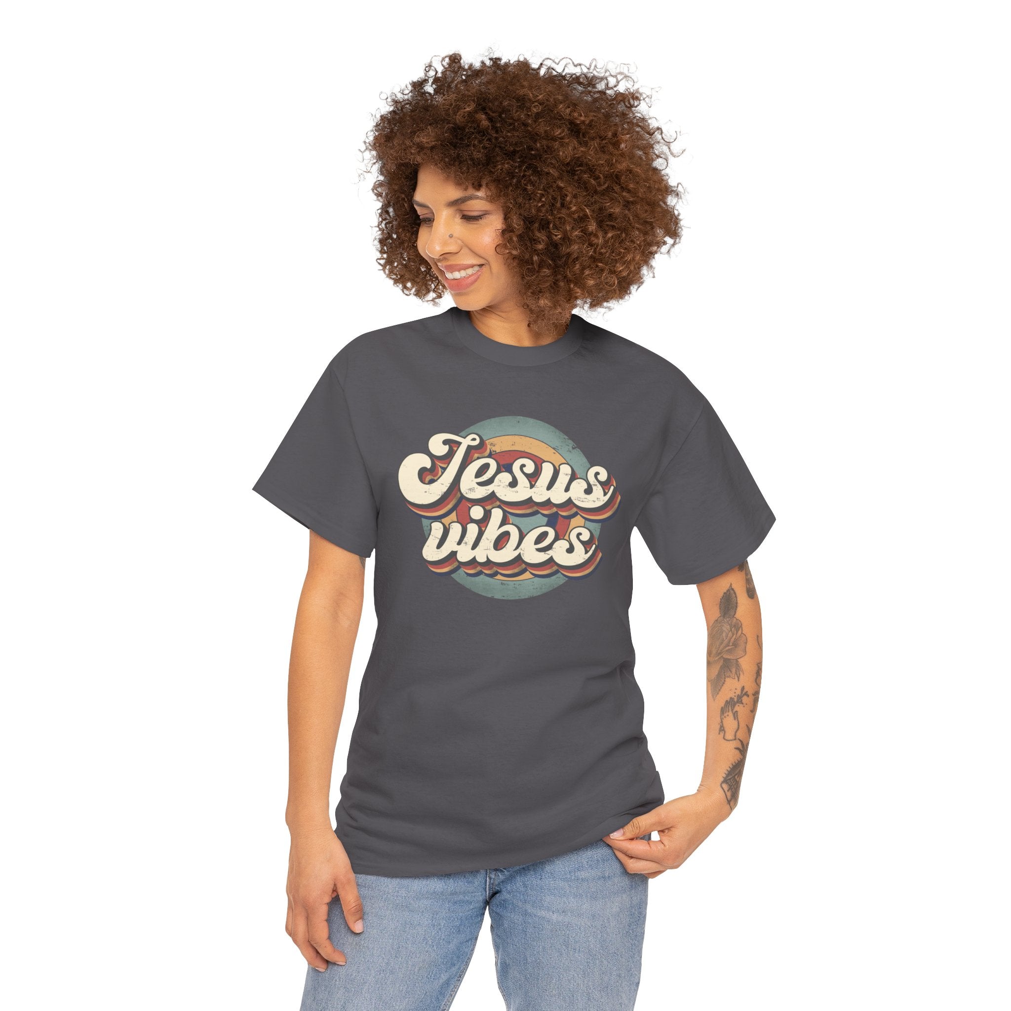 Jesus Vibes Front Only Unisex Heavy Cotton Tee