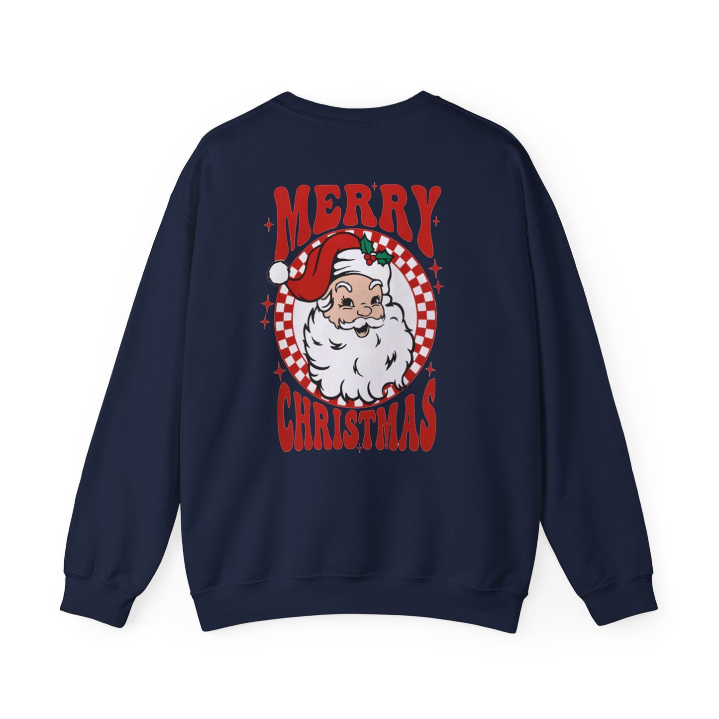 Checkered Santa Merry Christmas Sweatshirt