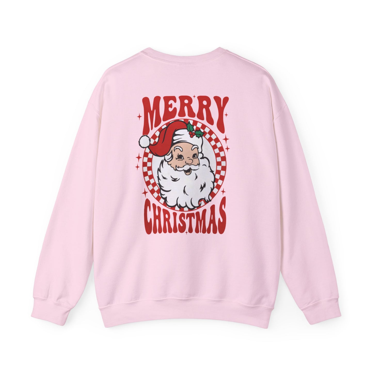 Checkered Santa Merry Christmas Sweatshirt