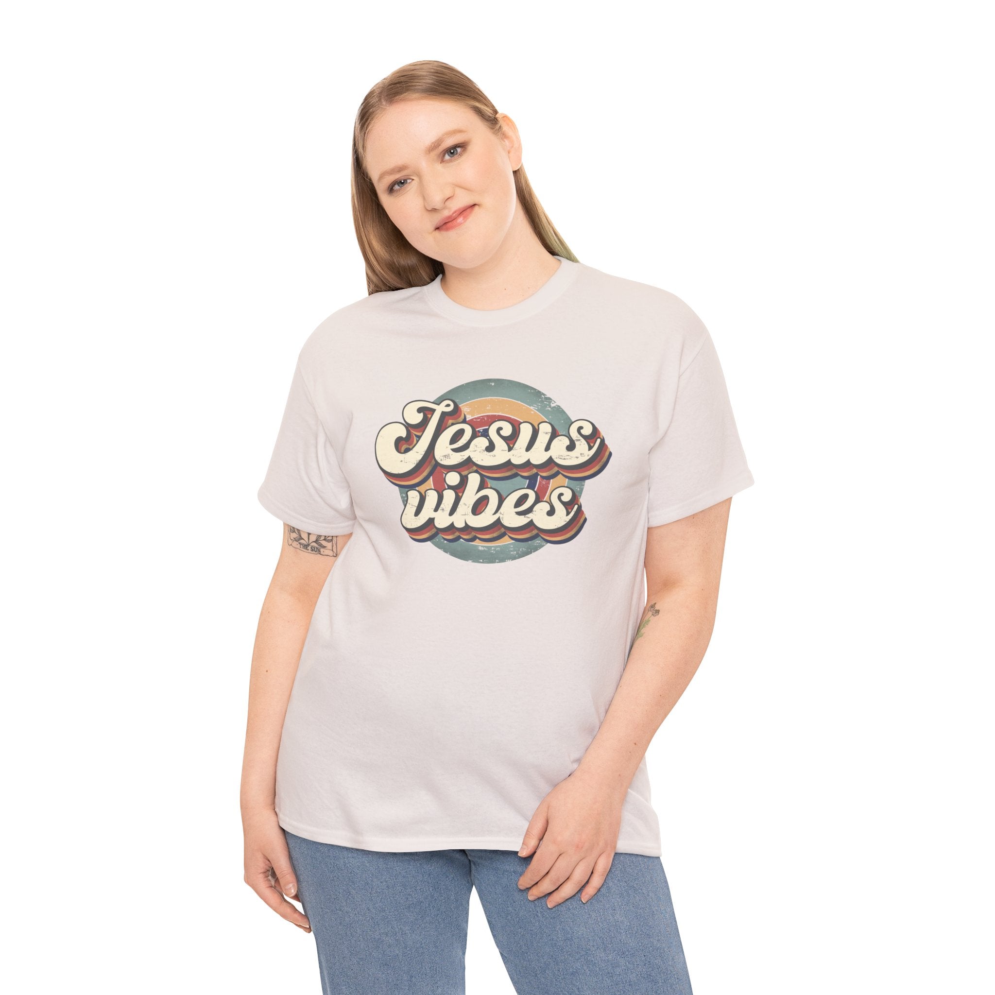 Jesus Vibes Front Only Unisex Heavy Cotton Tee