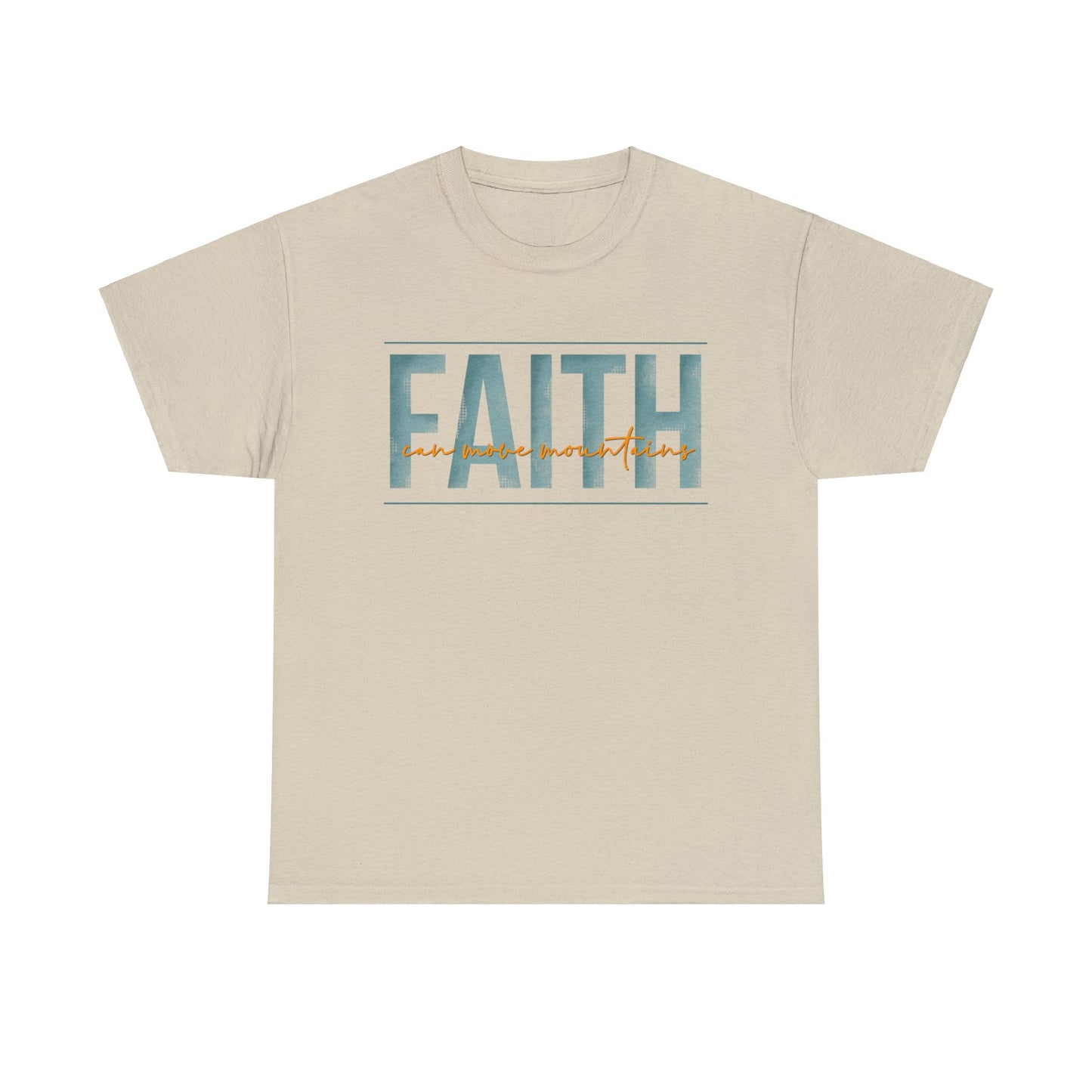 Faith Can Move Mountains Unisex Heavy Cotton Tee