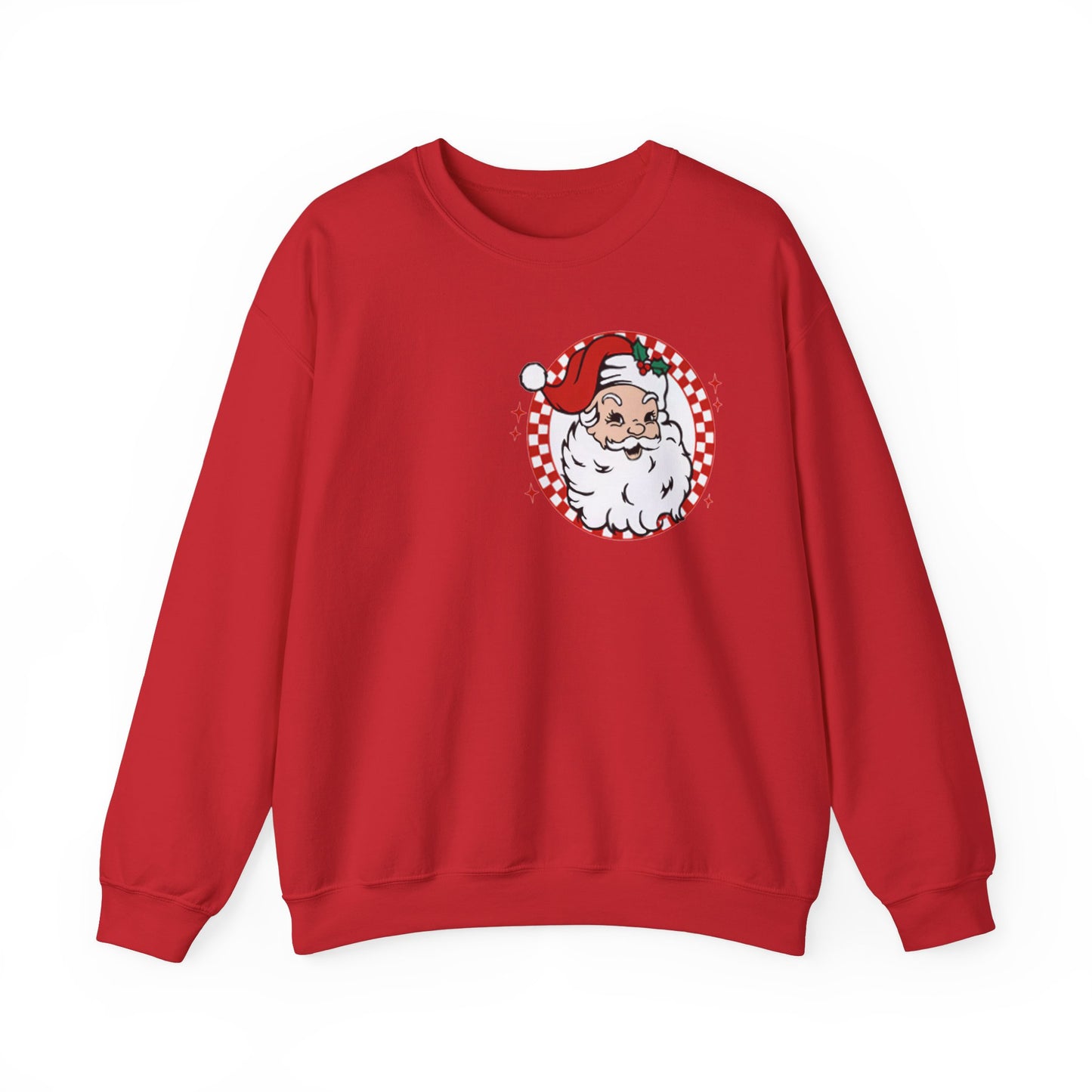 Checkered Santa Merry Christmas Sweatshirt