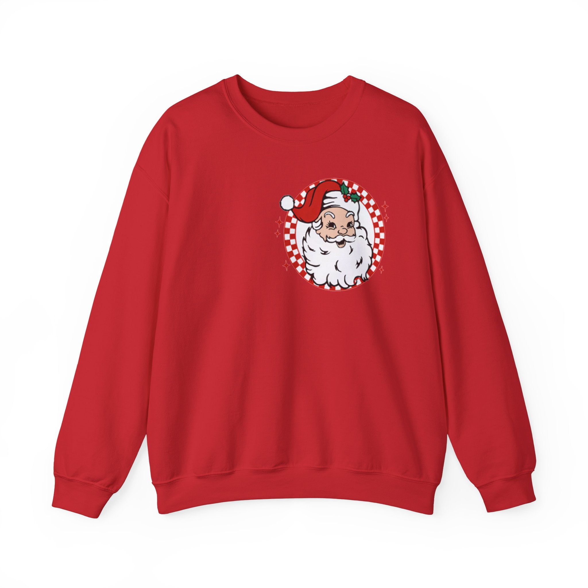 Checkered Santa Merry Christmas Sweatshirt