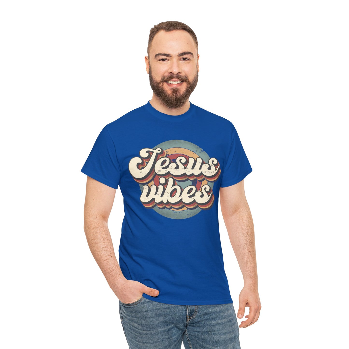 Jesus Vibes Front Only Unisex Heavy Cotton Tee