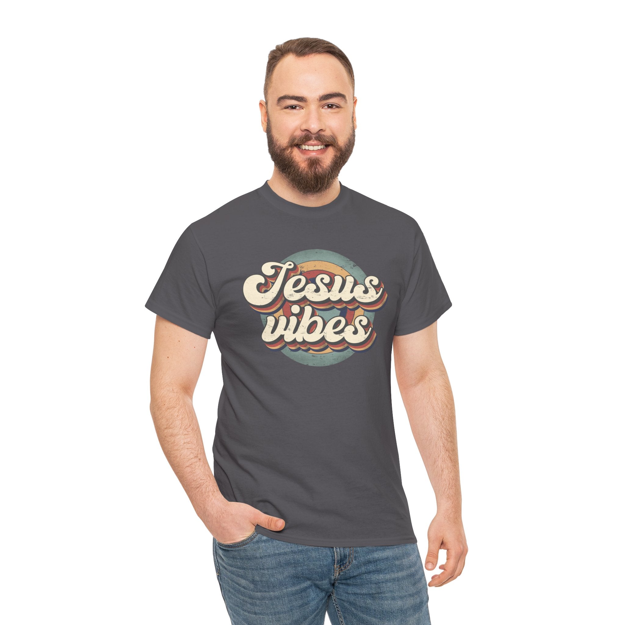 Jesus Vibes Front Only Unisex Heavy Cotton Tee