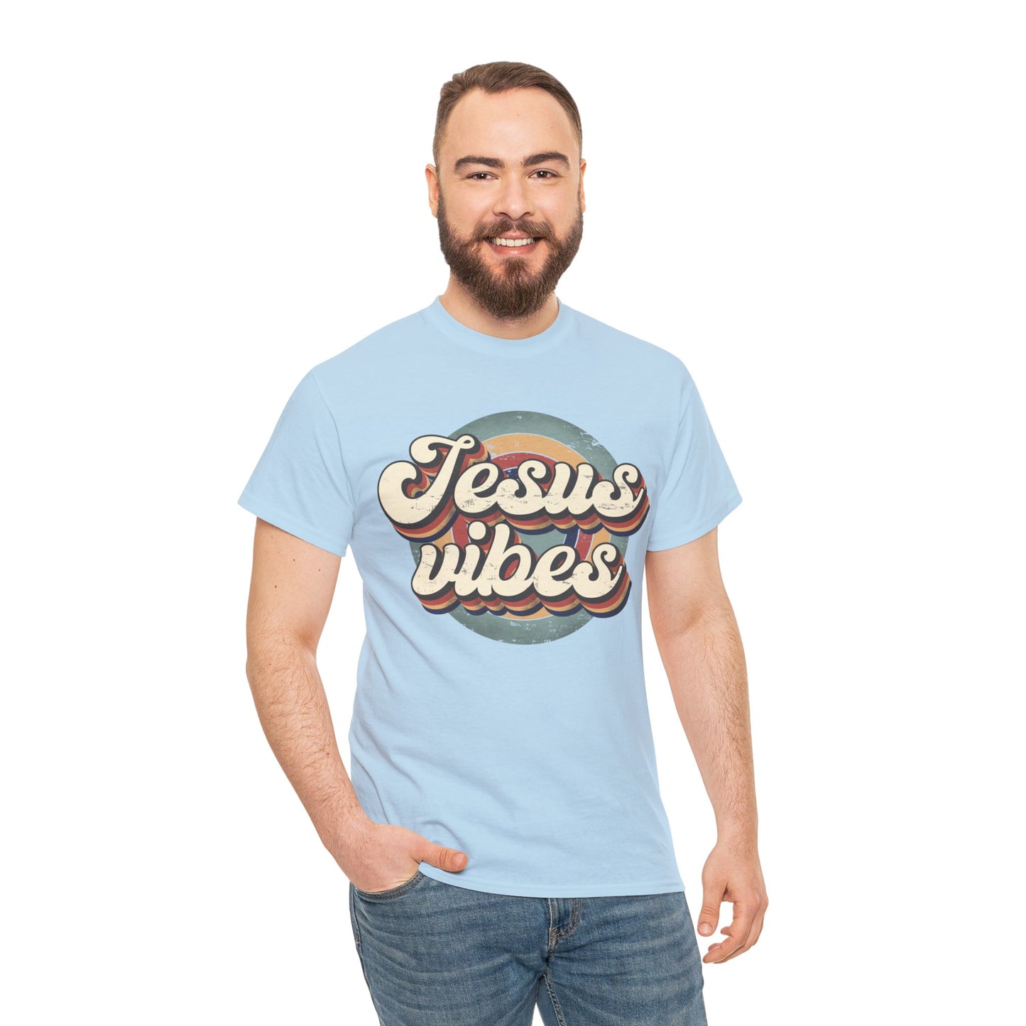 Jesus Vibes Front Only Unisex Heavy Cotton Tee