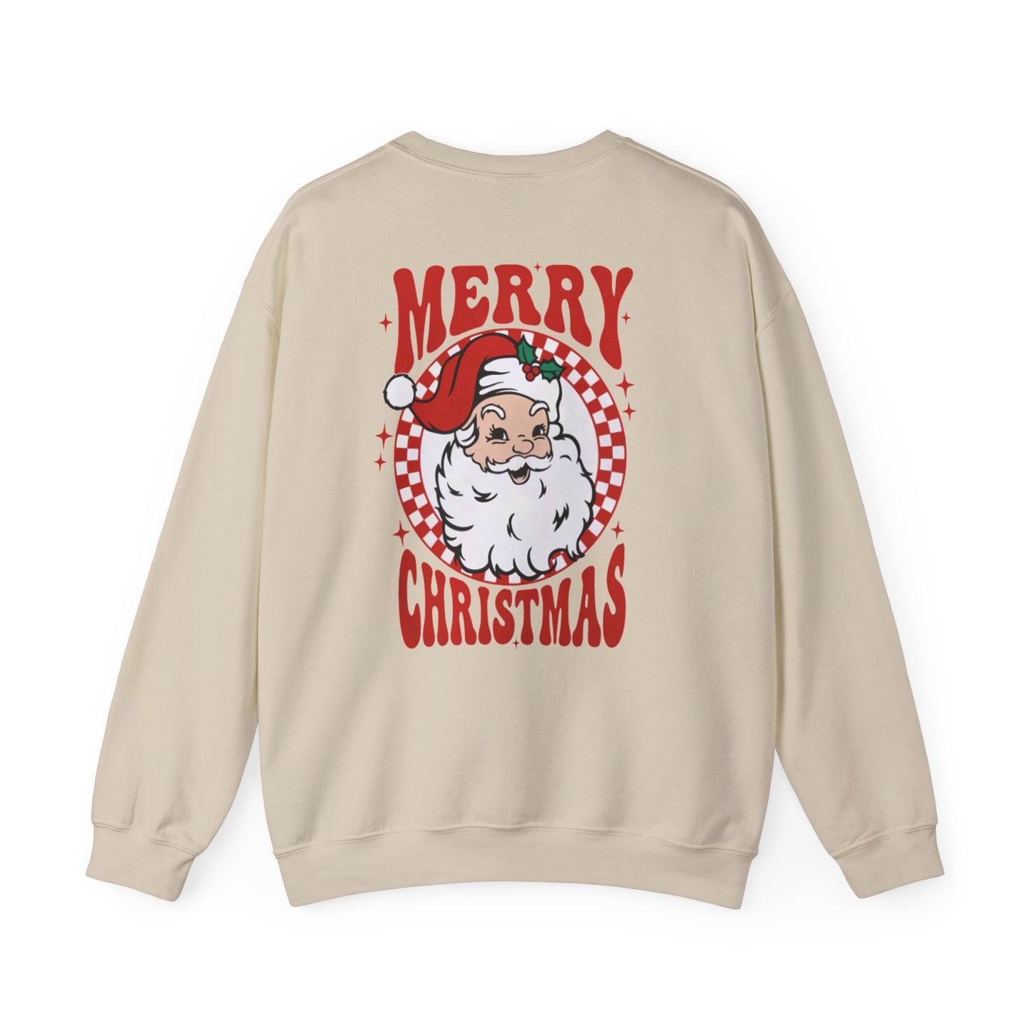 Checkered Santa Merry Christmas Sweatshirt