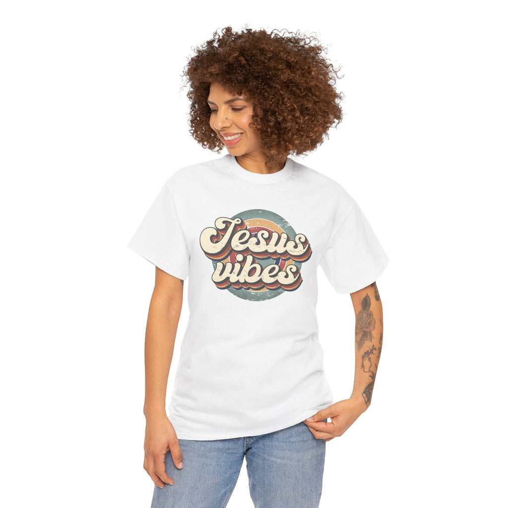 Jesus Vibes Front Only Unisex Heavy Cotton Tee