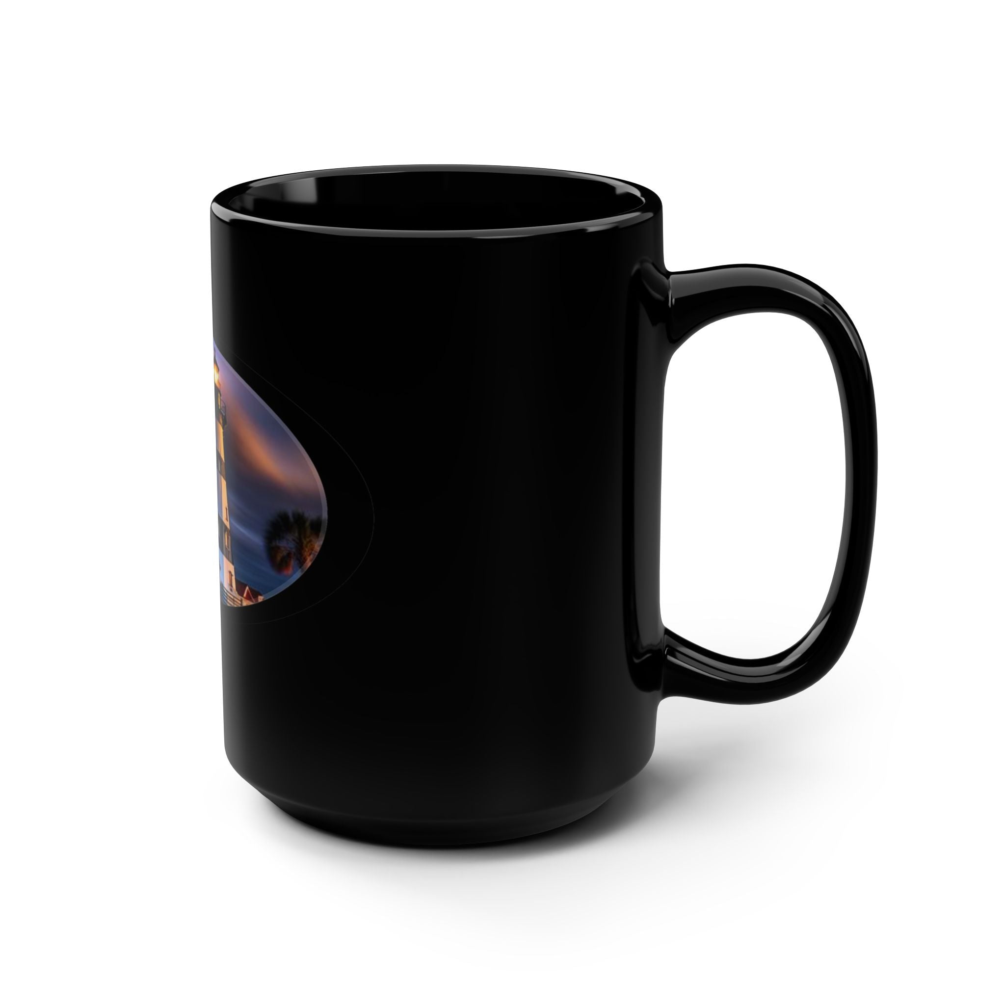 Lighthouse of the Word Black Mug, 15oz
