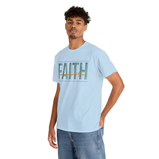 Faith Can Move Mountains Unisex Heavy Cotton Tee