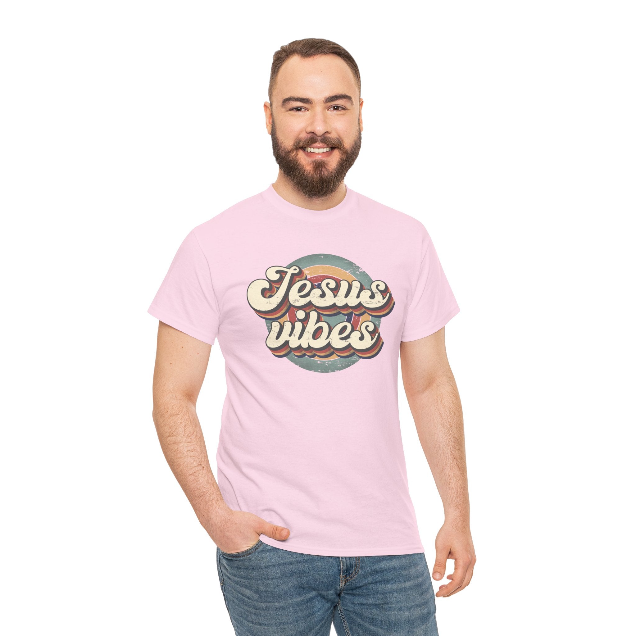Jesus Vibes Front Only Unisex Heavy Cotton Tee