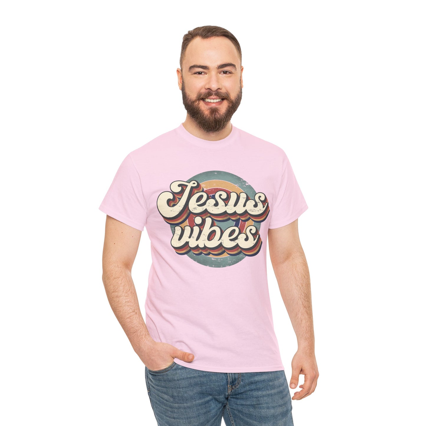 Jesus Vibes Front Only Unisex Heavy Cotton Tee