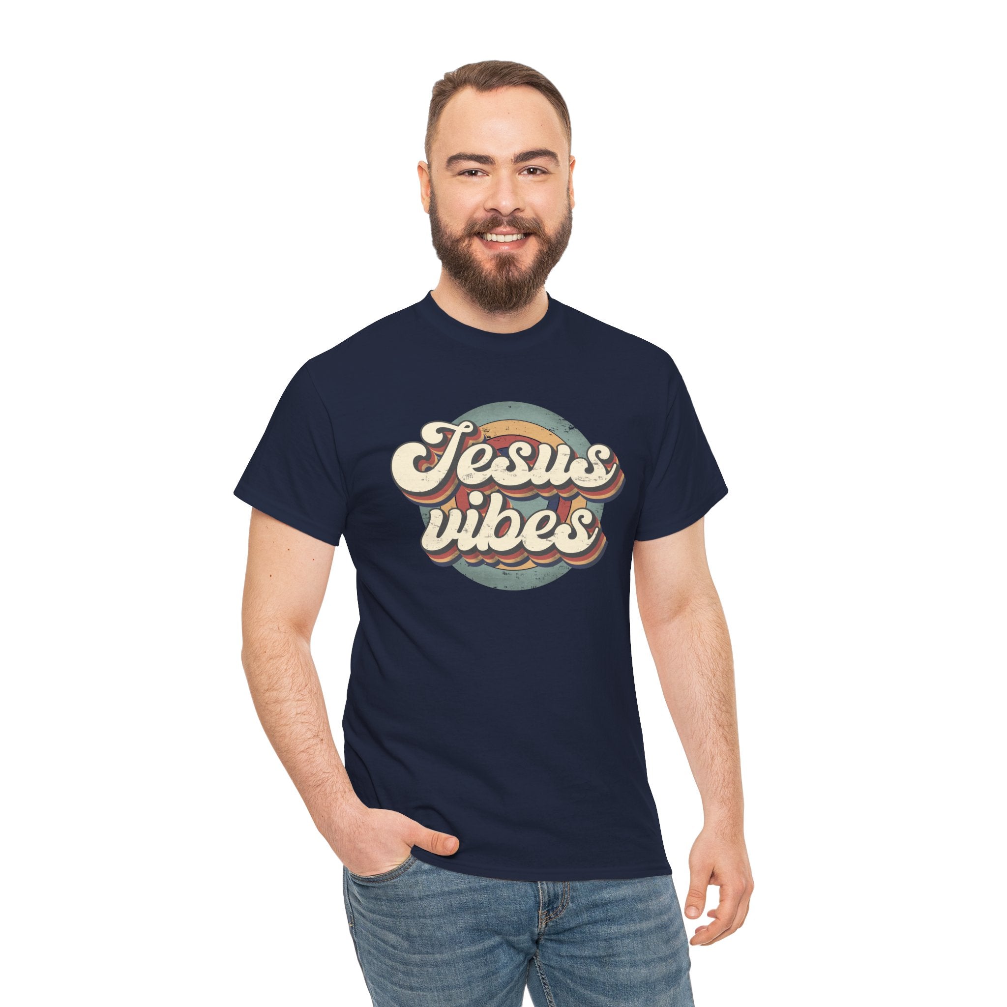Jesus Vibes Front Only Unisex Heavy Cotton Tee