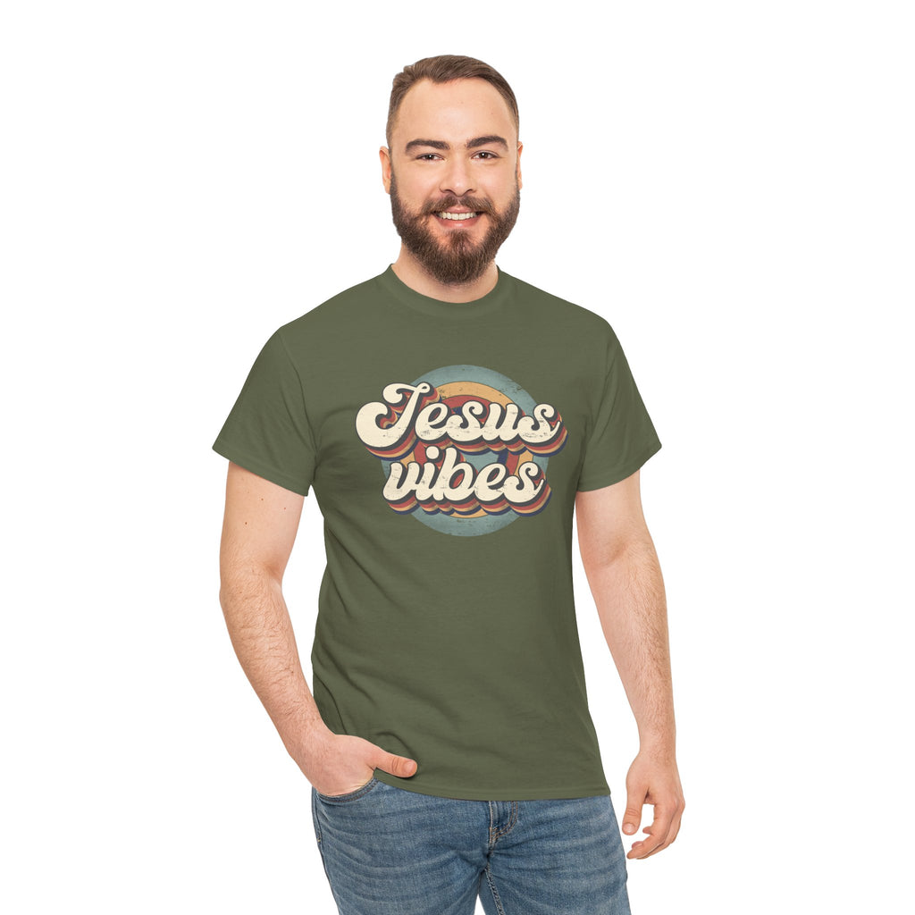Jesus Vibes Front Only Unisex Heavy Cotton Tee