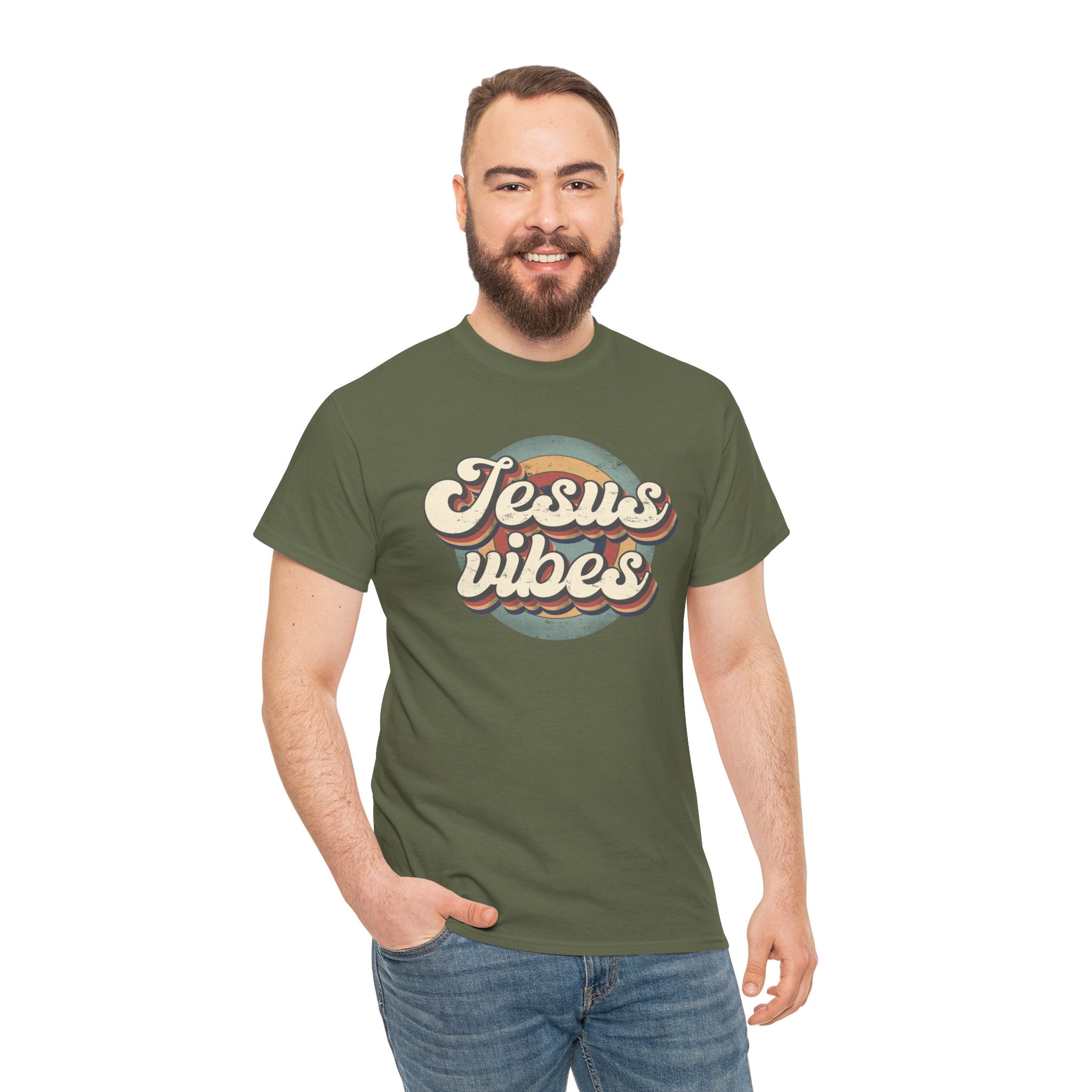 Jesus Vibes Front Only Unisex Heavy Cotton Tee