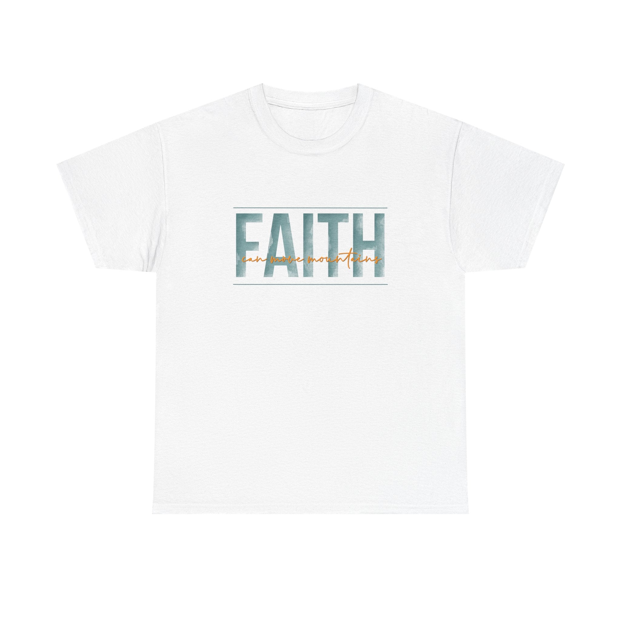 Faith Can Move Mountains Unisex Heavy Cotton Tee