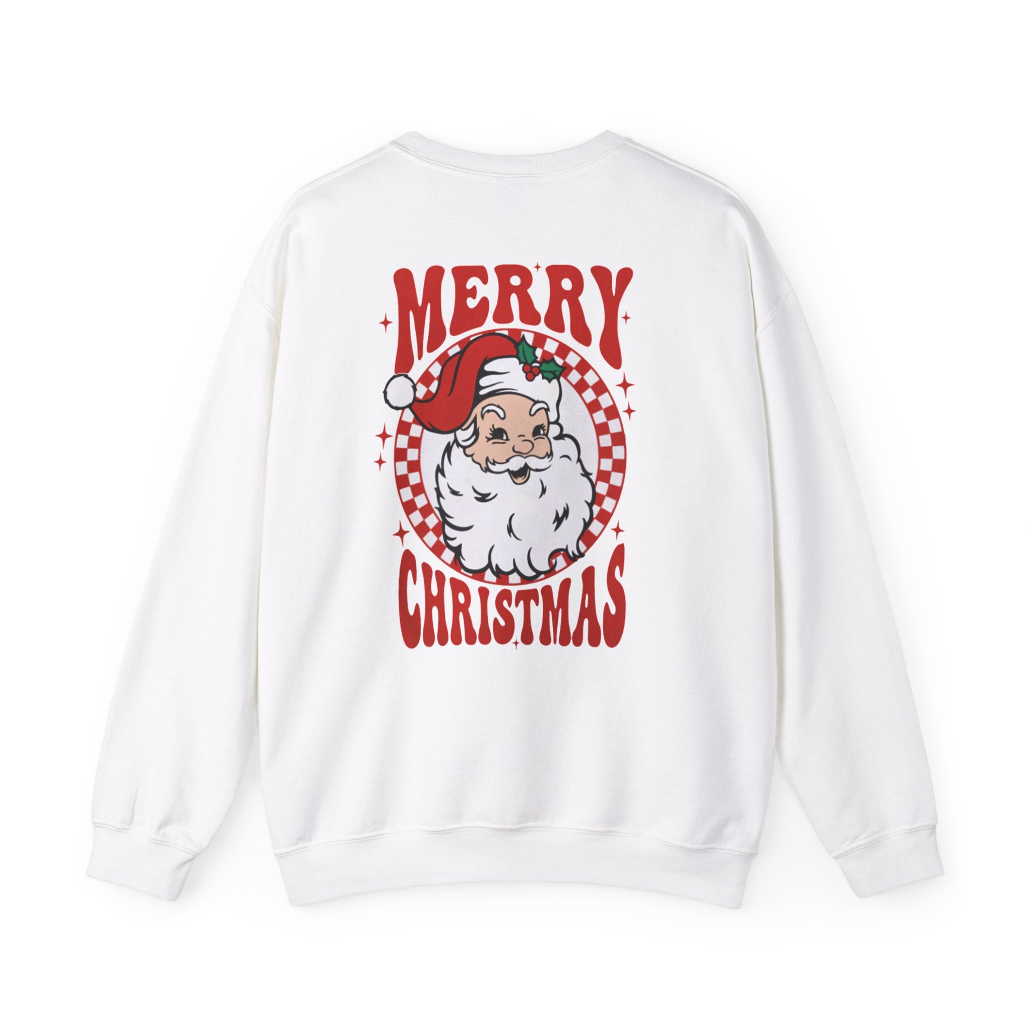 Checkered Santa Merry Christmas Sweatshirt