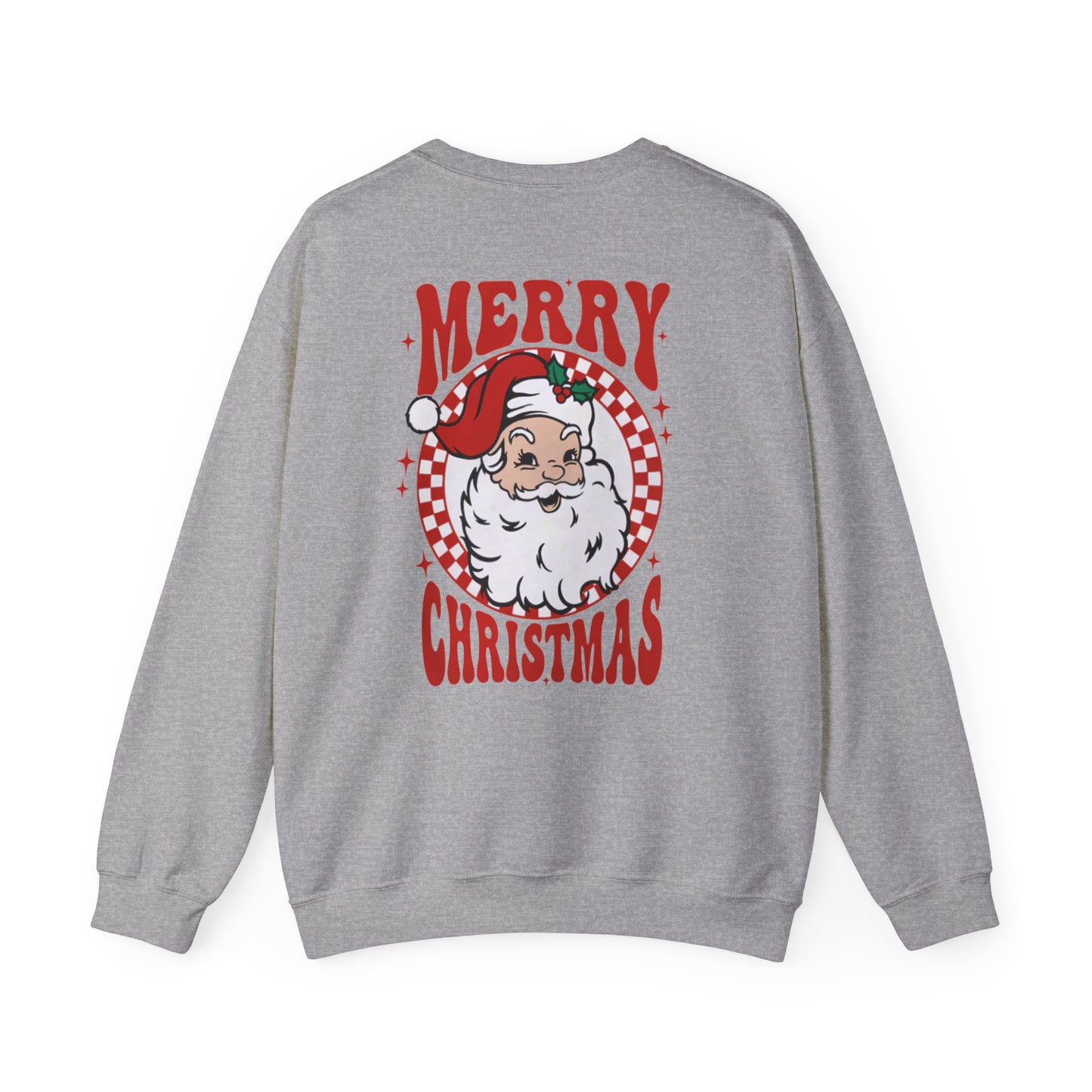 Checkered Santa Merry Christmas Sweatshirt