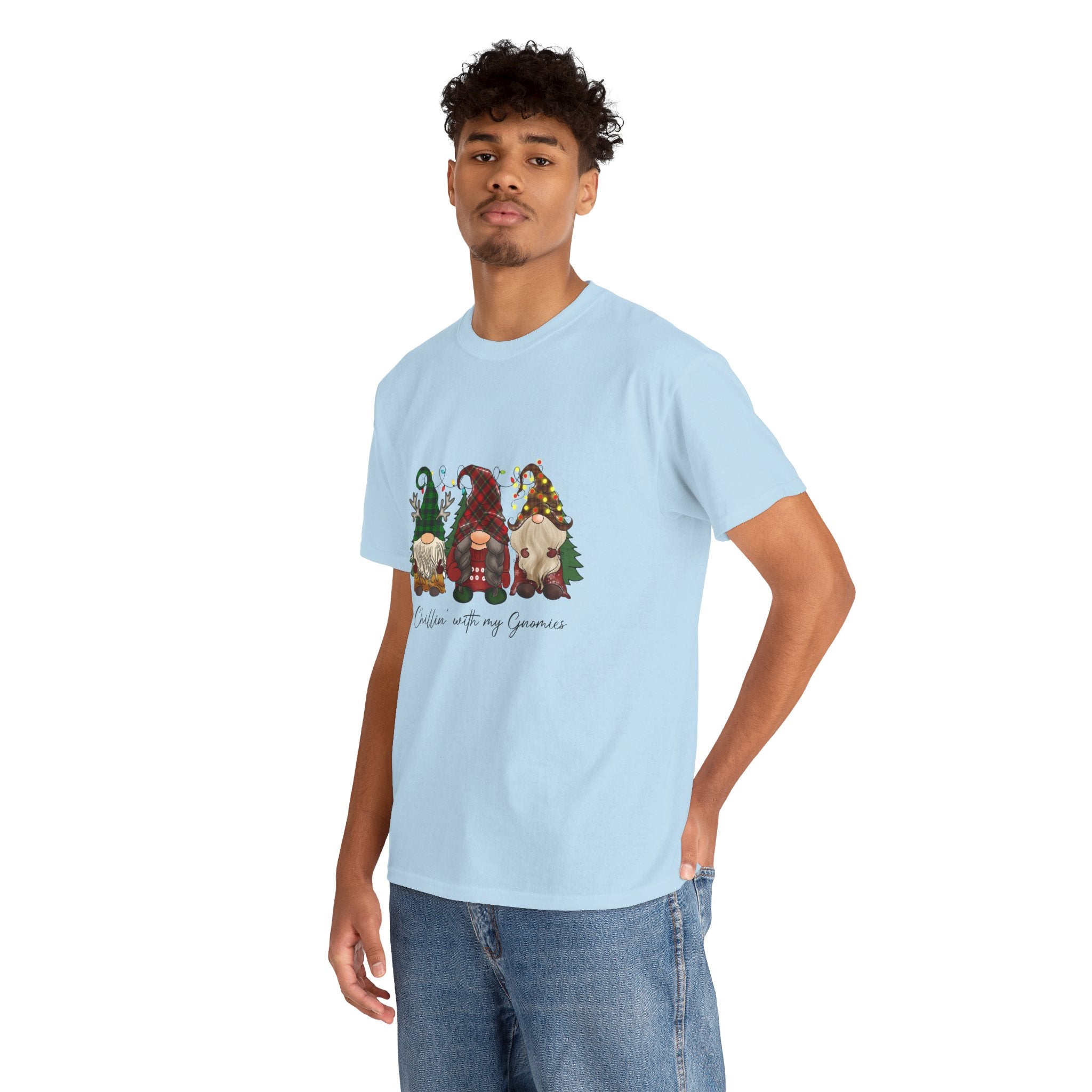Chillin with my Gnomies Unisex Heavy Cotton Tee