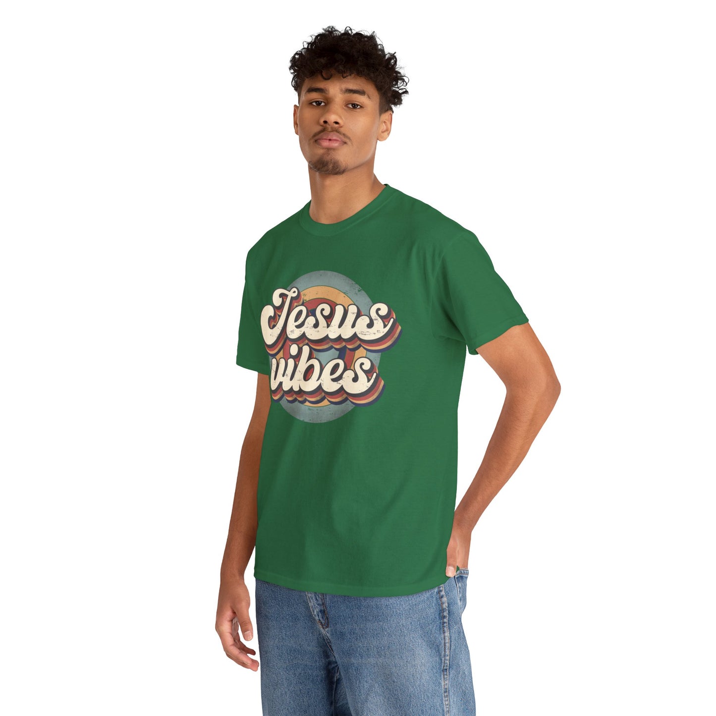 Jesus Vibes Front Only Unisex Heavy Cotton Tee