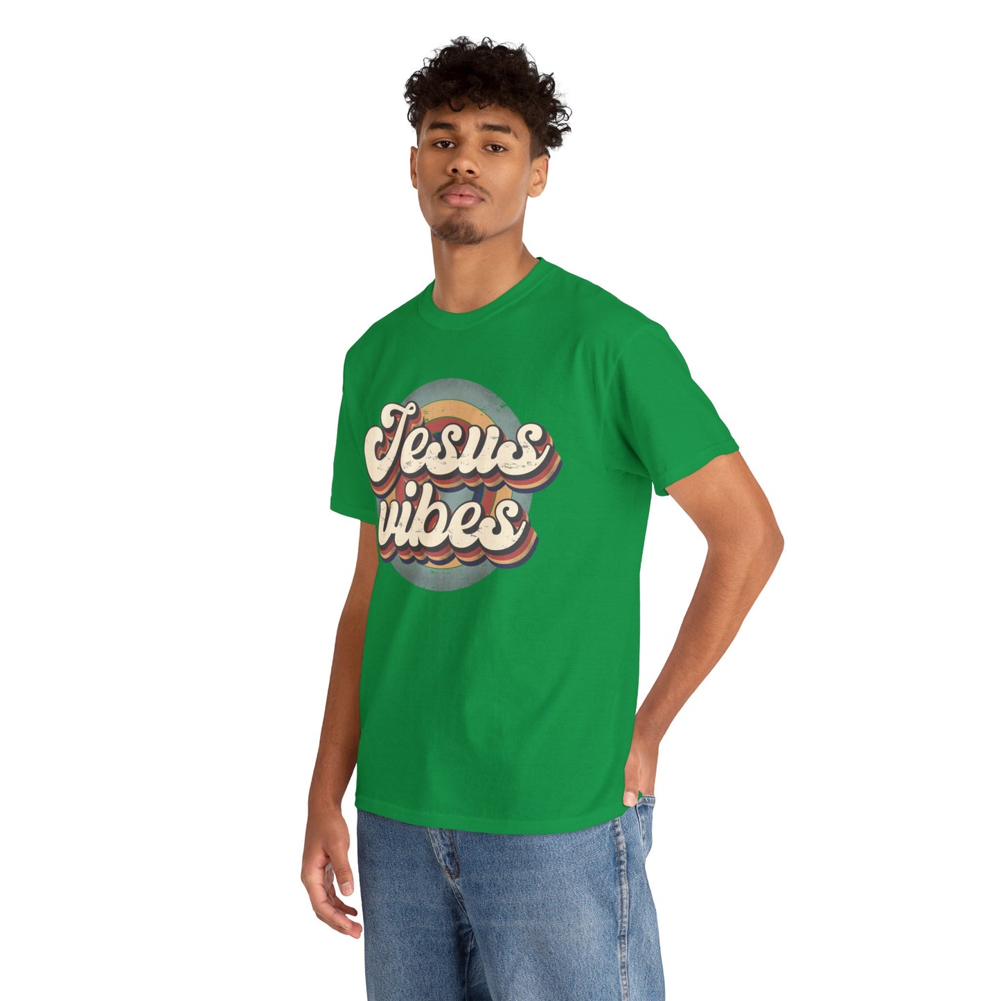 Jesus Vibes Front Only Unisex Heavy Cotton Tee