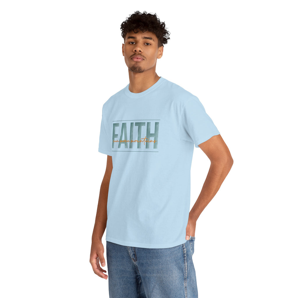 Faith Can Move Mountains Unisex Heavy Cotton Tee