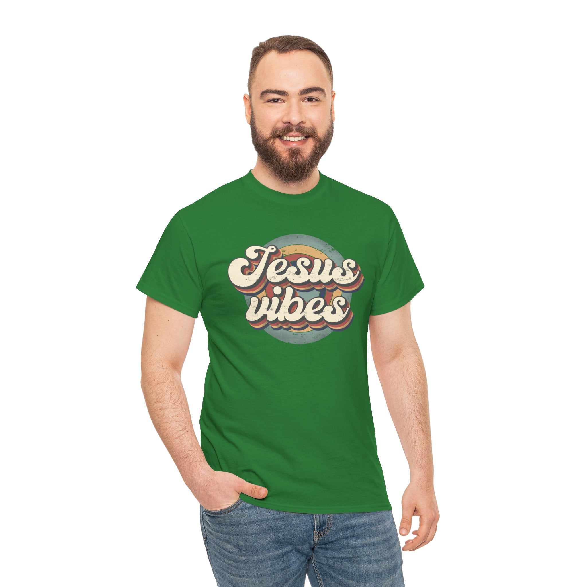 Jesus Vibes Front Only Unisex Heavy Cotton Tee