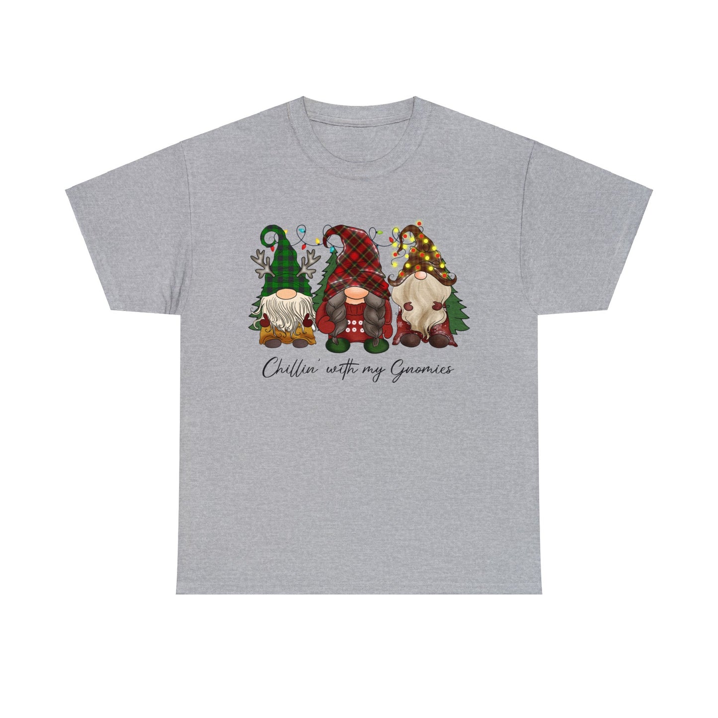 Chillin with my Gnomies Unisex Heavy Cotton Tee