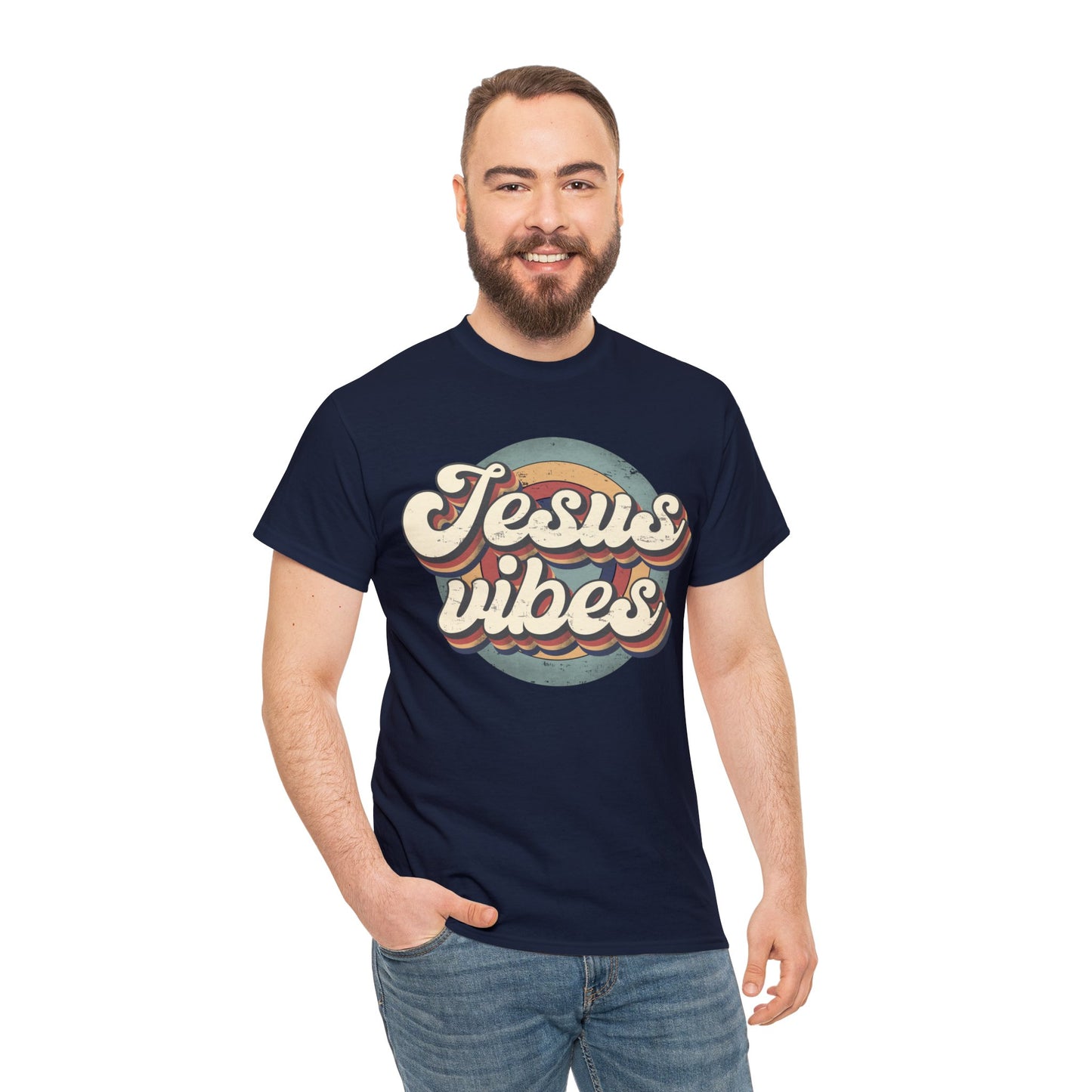 Jesus Vibes Front Only Unisex Heavy Cotton Tee