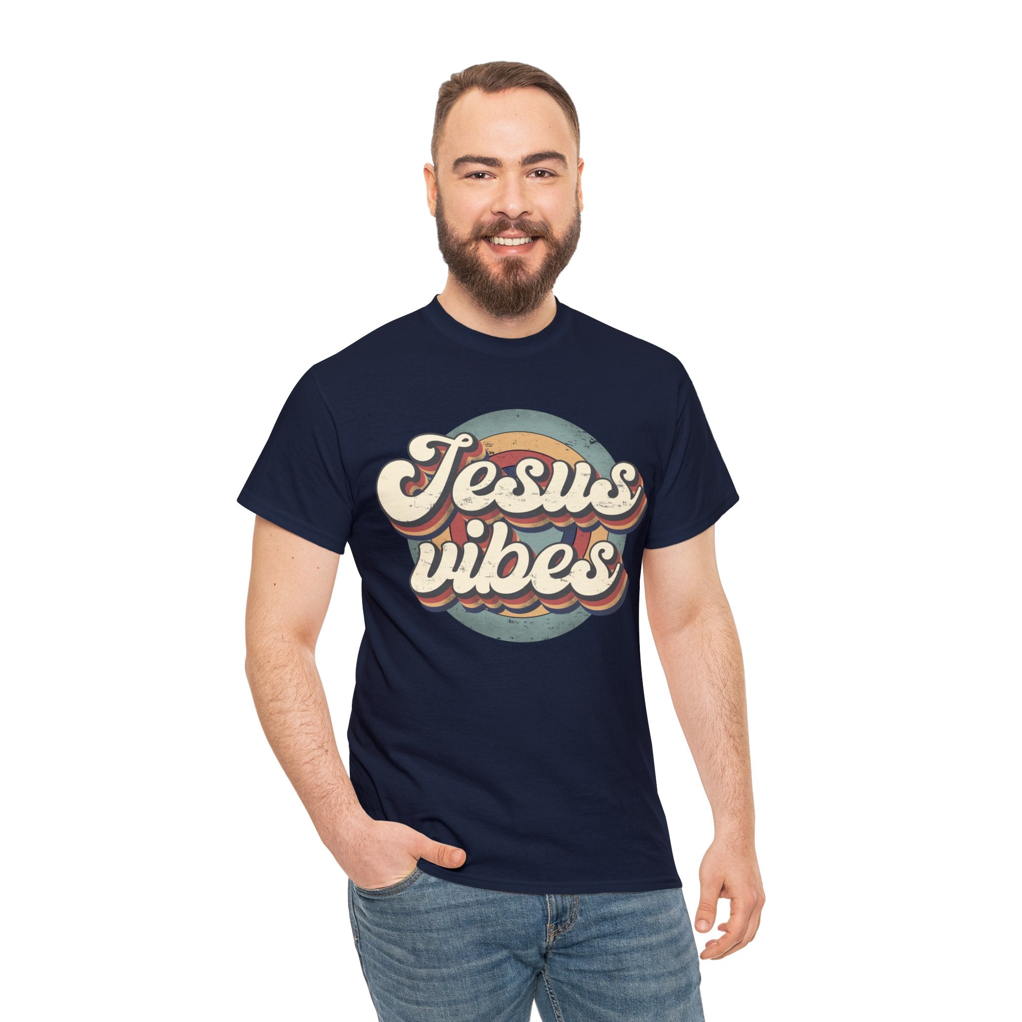 Jesus Vibes Front Only Unisex Heavy Cotton Tee