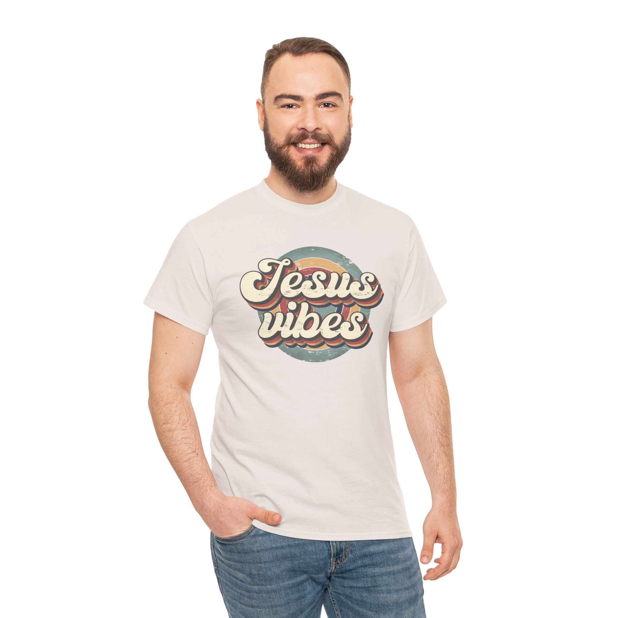 Jesus Vibes Front Only Unisex Heavy Cotton Tee