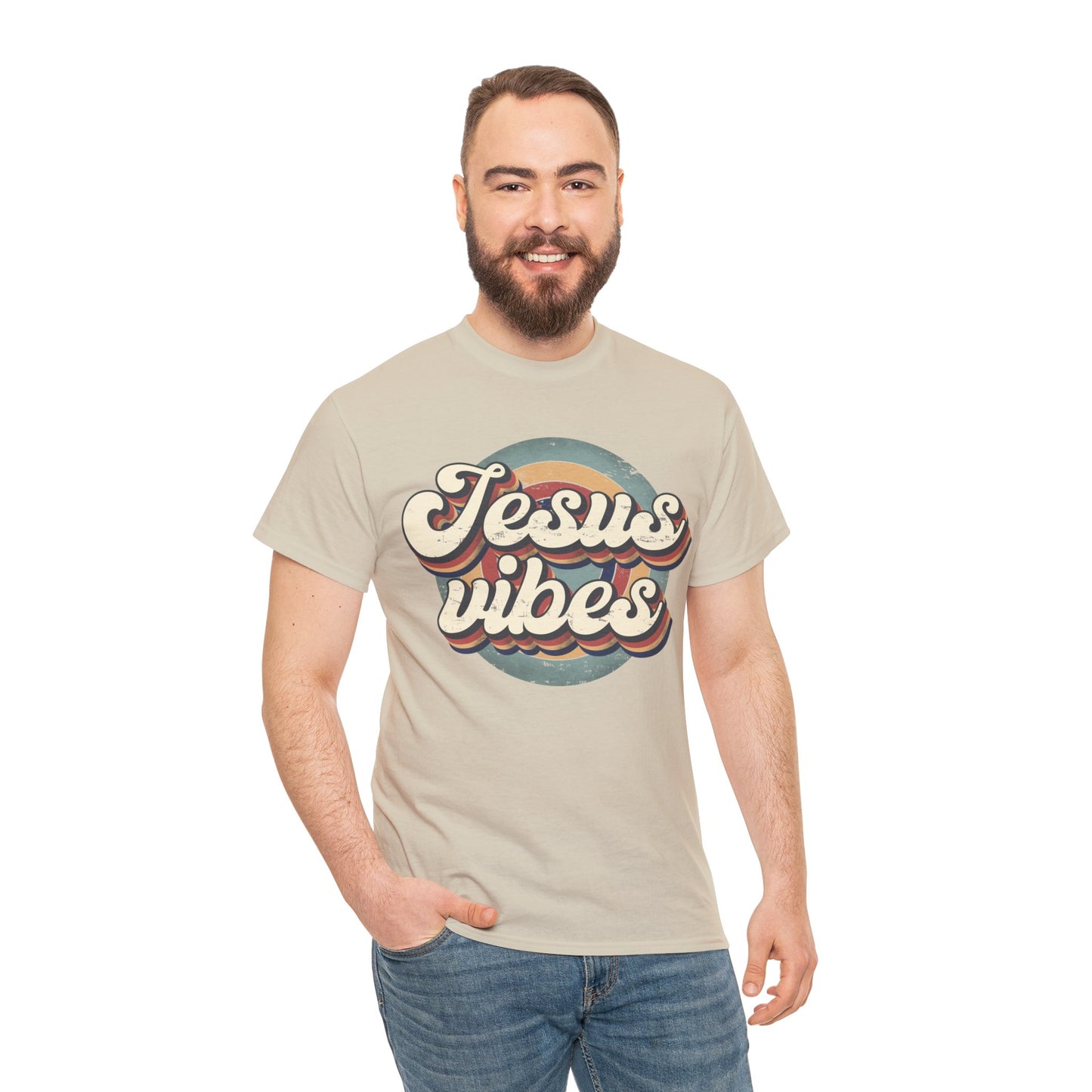 Jesus Vibes Front Only Unisex Heavy Cotton Tee