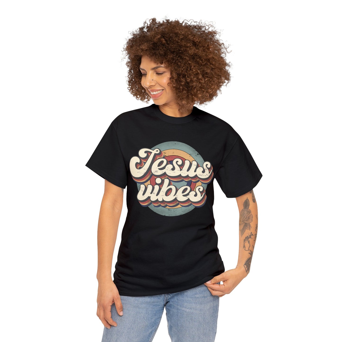 Jesus Vibes Front Only Unisex Heavy Cotton Tee