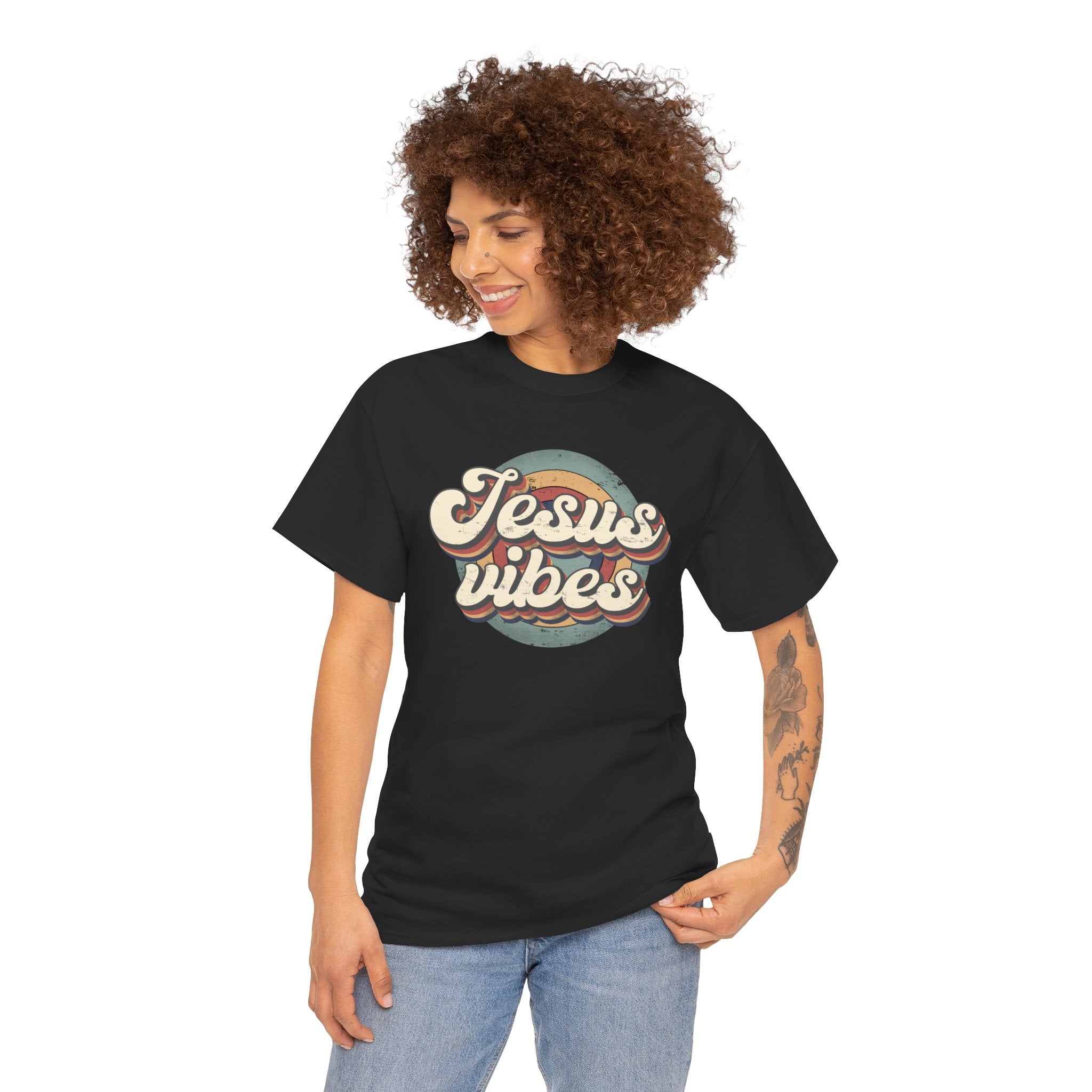 Jesus Vibes Front Only Unisex Heavy Cotton Tee