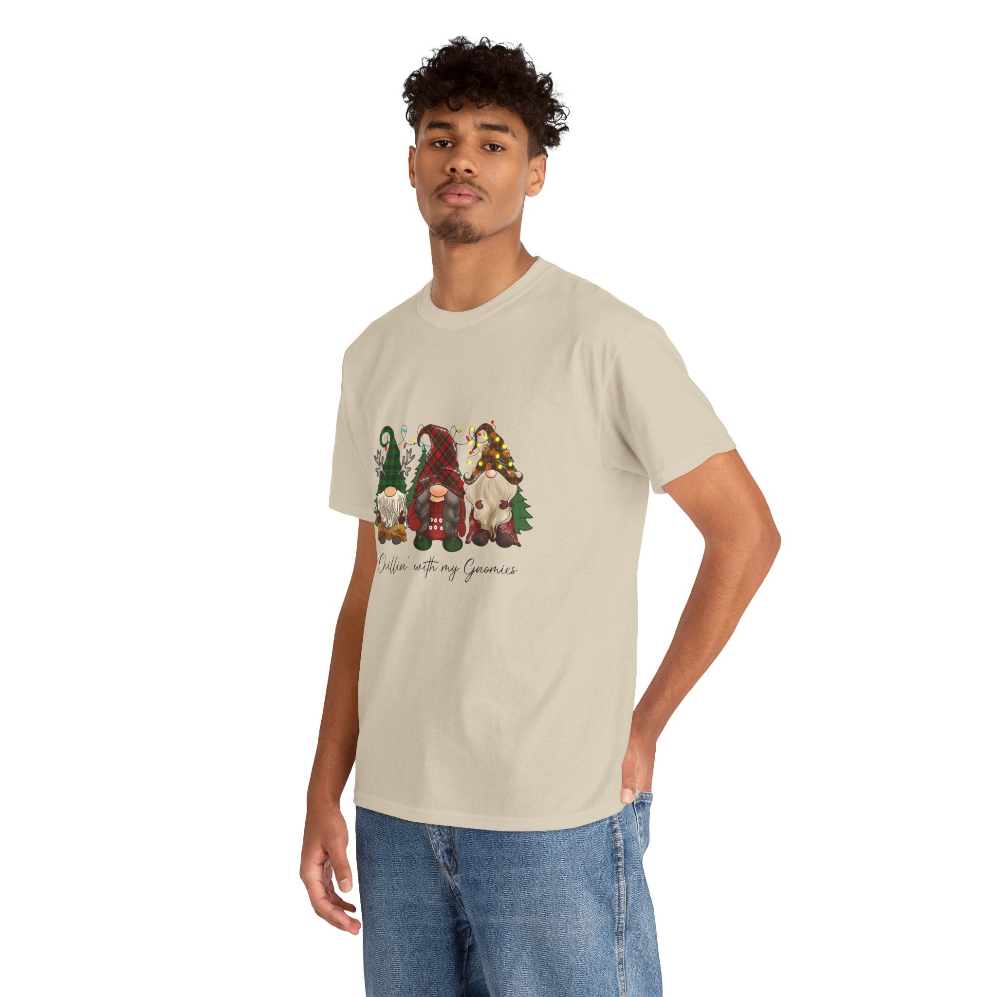Chillin with my Gnomies Unisex Heavy Cotton Tee