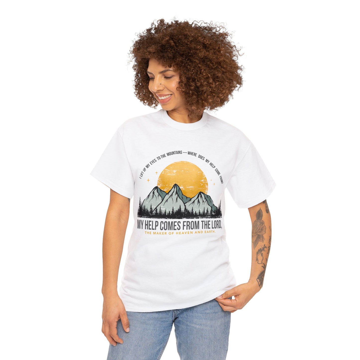 My Help Comes From The Lord Unisex Heavy Cotton Tee